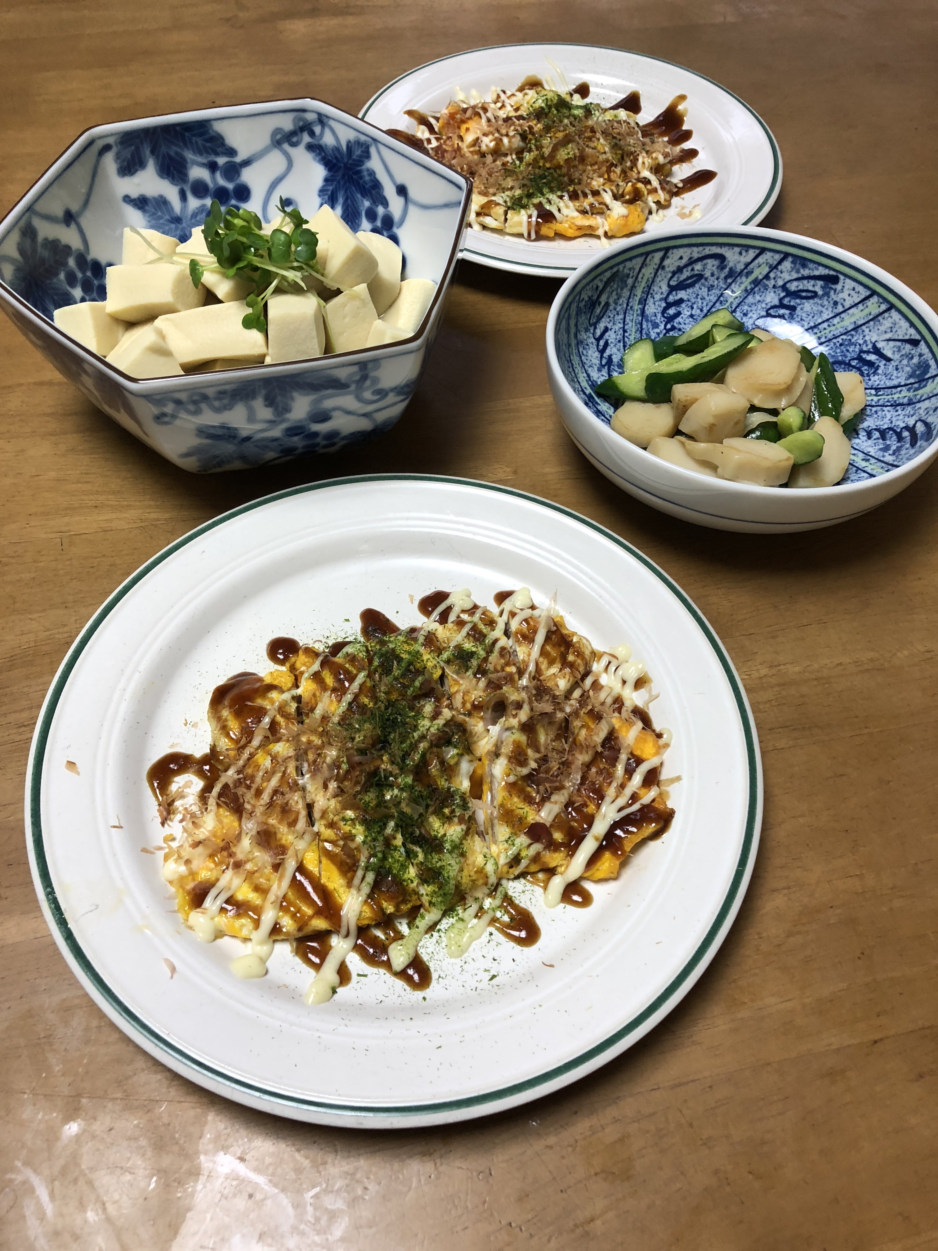作り置き晩御飯の献立☆とん平焼他