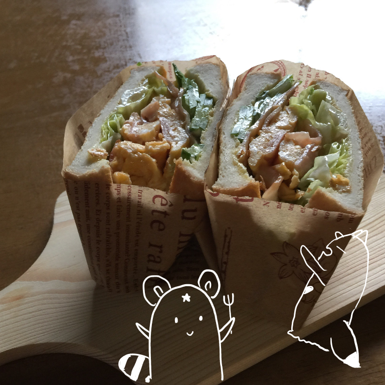朝サンド☆具多め♪